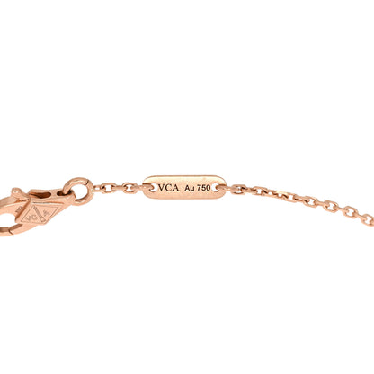 Van Cleef & Arpels 18K Rose Gold Carnelian Sweet Alhambra Heart Bracelet 3 of 5