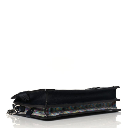 Louis Vuitton Calfskin Monogram LV Pop Trunk Clutch Blue 3 of 8