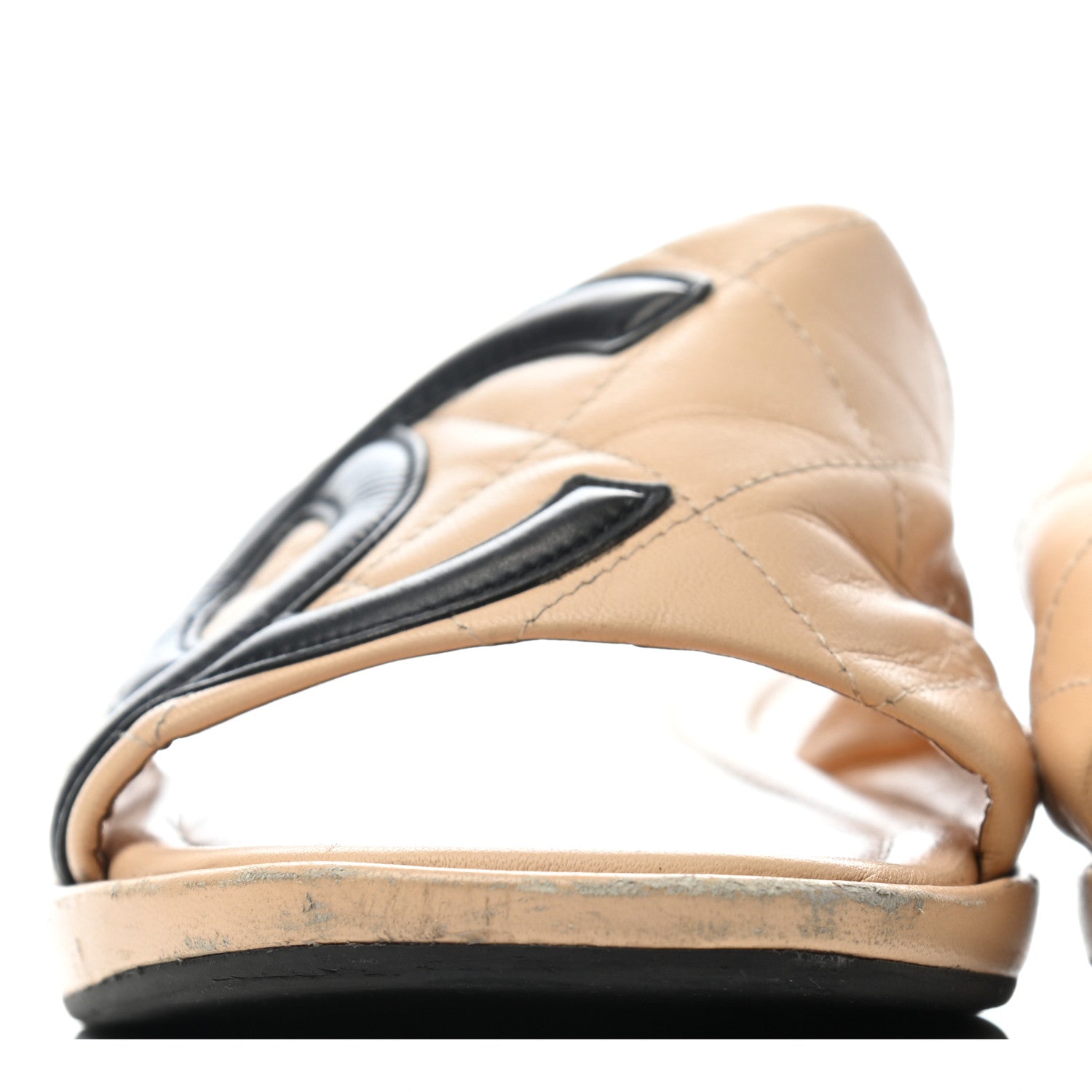 Chanel Lambskin Quilted Cambon Mules 38.5 Beige 7 of 8