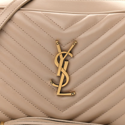 Saint Laurent Calfskin Matelasse Monogram Lou Camera Bag Dark Latte 8 of 10