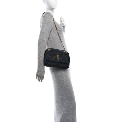 Saint Laurent Raffia Monogram Medium Jamie Black 2 of 10