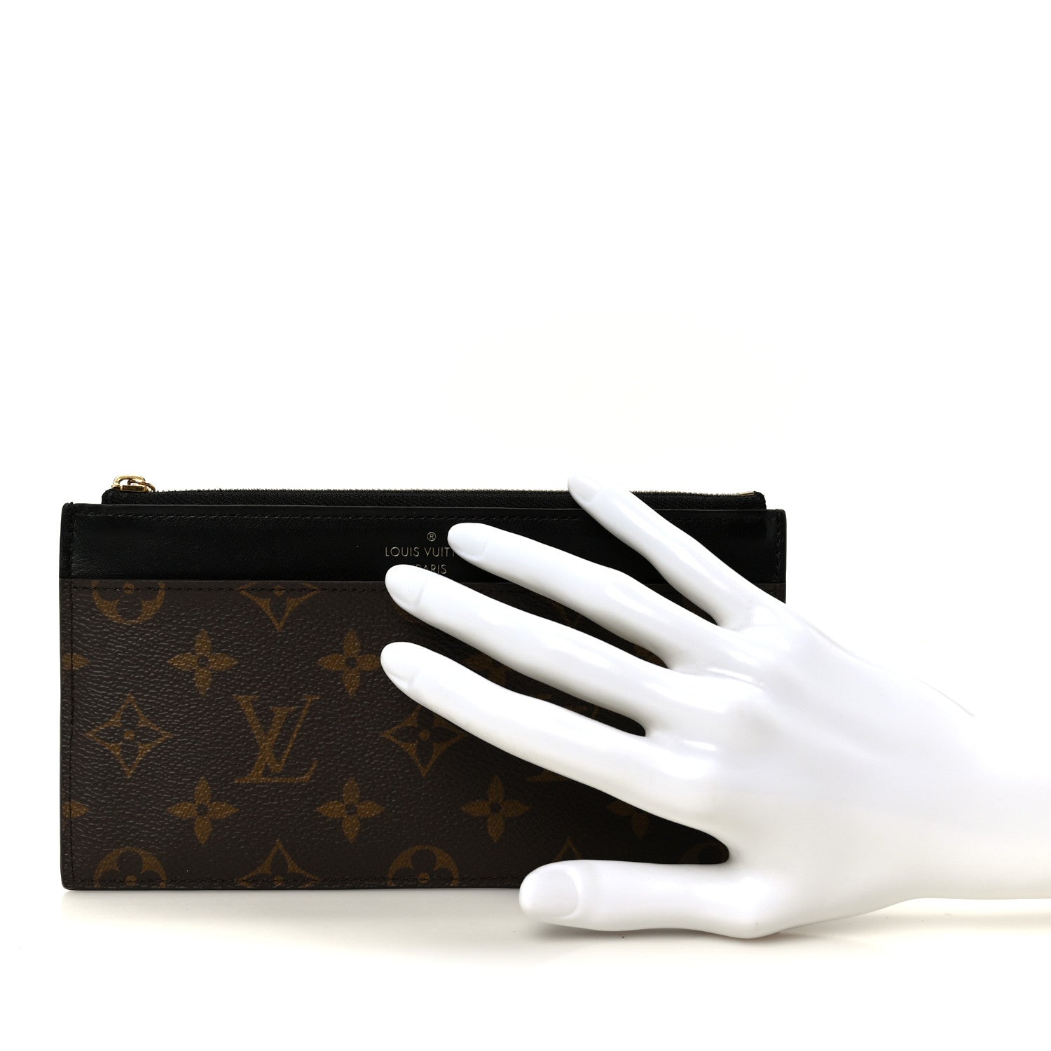 Louis Vuitton Monogram Slim Purse Black 2 of 9