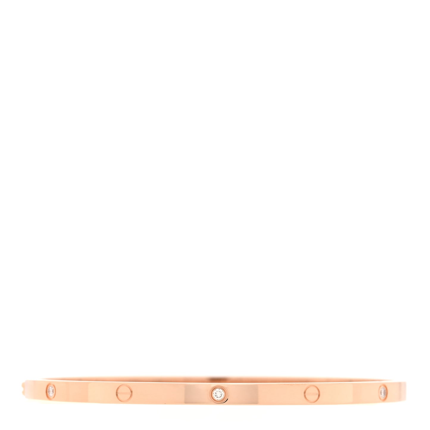 18K Pink Gold 6 Diamond Small LOVE Bracelet 18