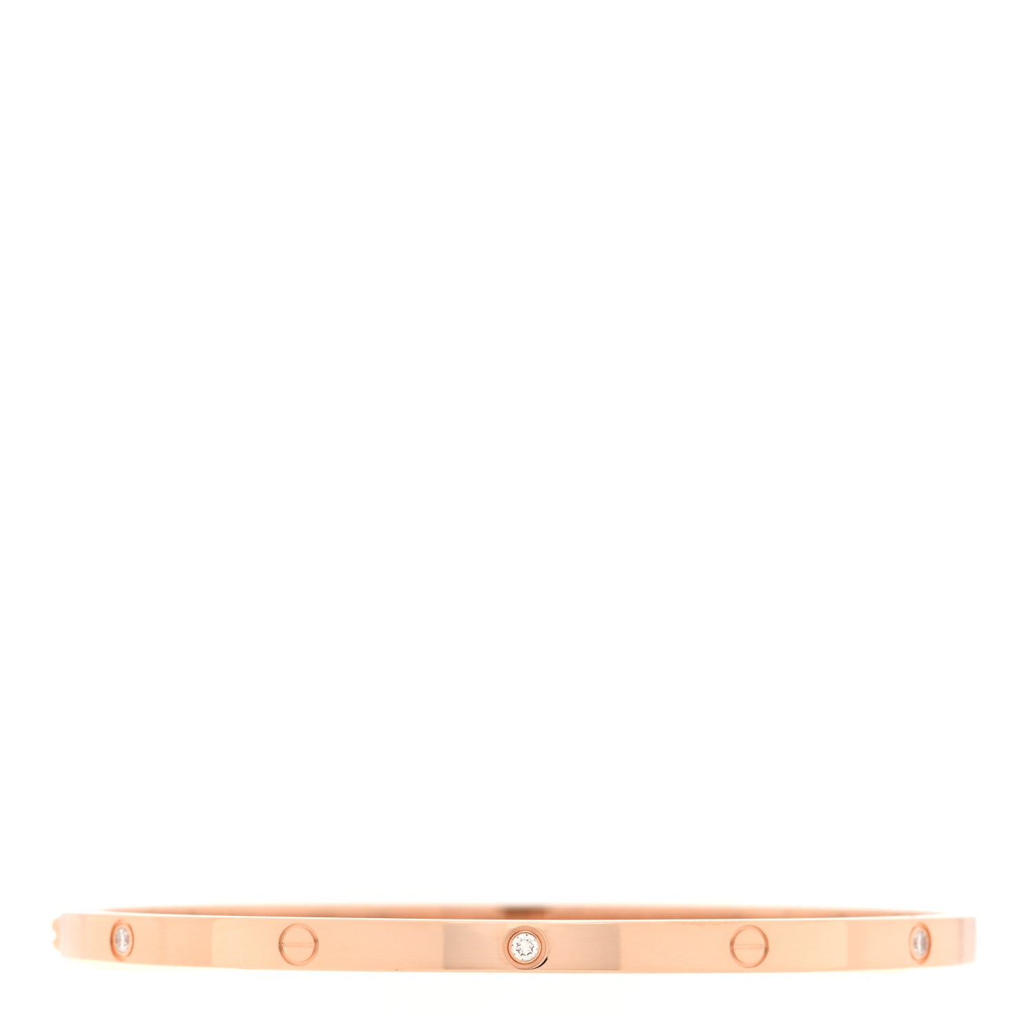 Cartier 18K Pink Gold 6 Diamond Small LOVE Bracelet 18 2 of 7