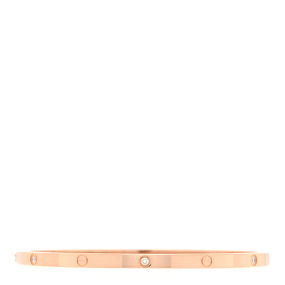 Cartier 18K Pink Gold 6 Diamond Small LOVE Bracelet 18 2 of 7