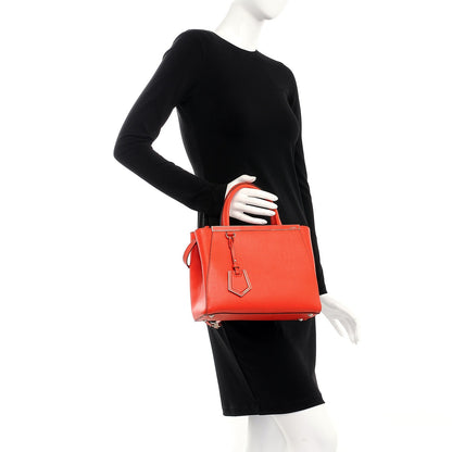 Fendi Vitello Elite Petite 2Jours Tote Papavero 3 of 9