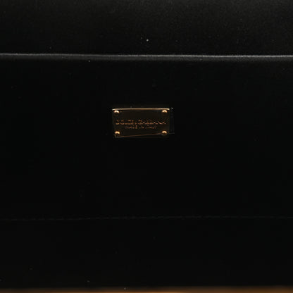 Dolce & Gabbana Brocade Medium Marlene Floral Print Chain Clutch Black Multicolor 6 of 9