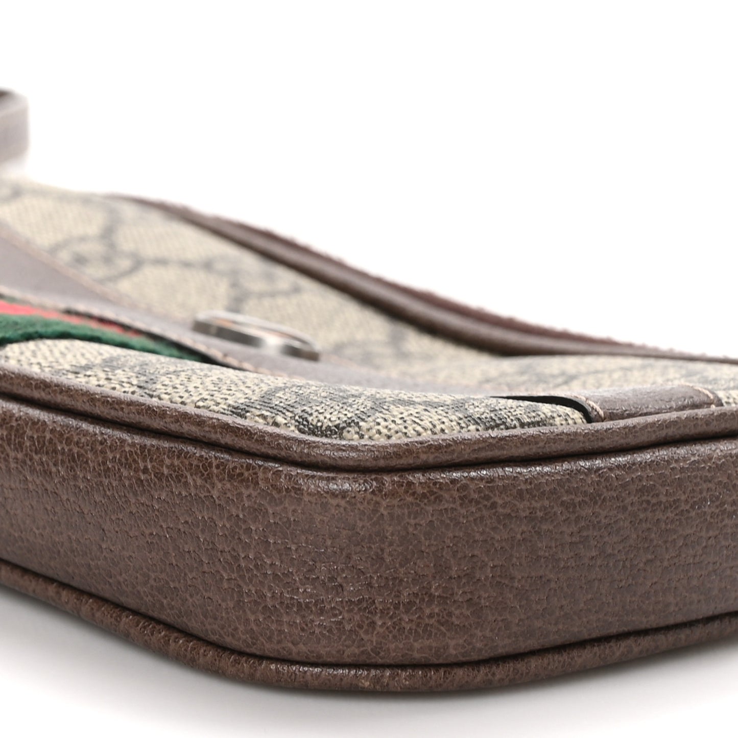 GG Supreme Monogram Ophidia Phone Case Wristlet Brown
