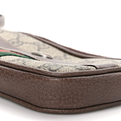 Gucci GG Supreme Monogram Ophidia Phone Case Wristlet Brown 10 of 11