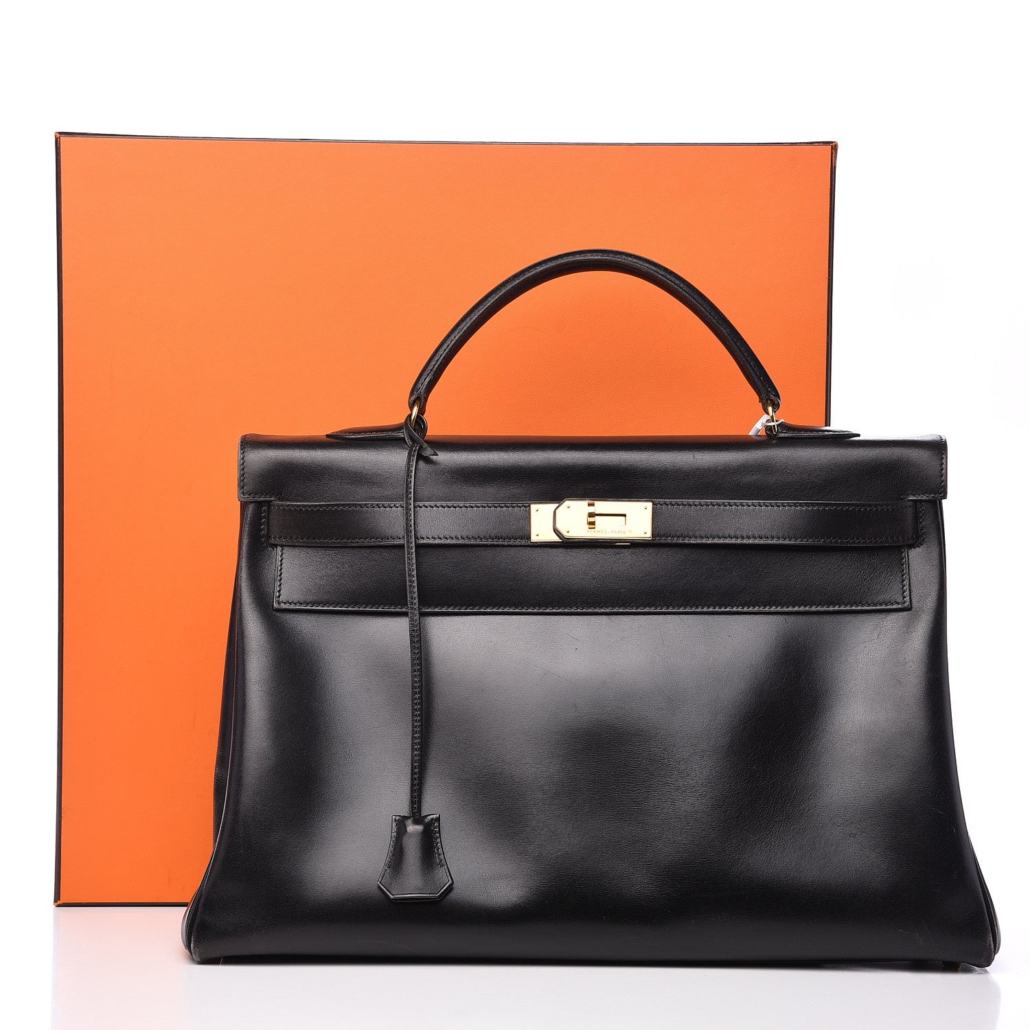Hermes Box Kelly Retourne 40 Black 36 of 36
