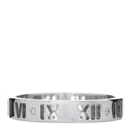 Tiffany 18K White Gold Diamond Atlas Pierced Ring 53 6.25 3 of 4