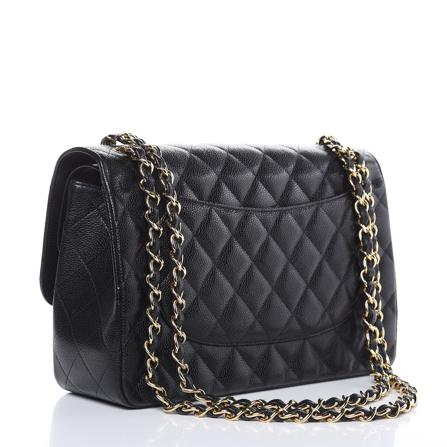 Chanel Caviar Quilted Jumbo Double Flap Black 3 of 12