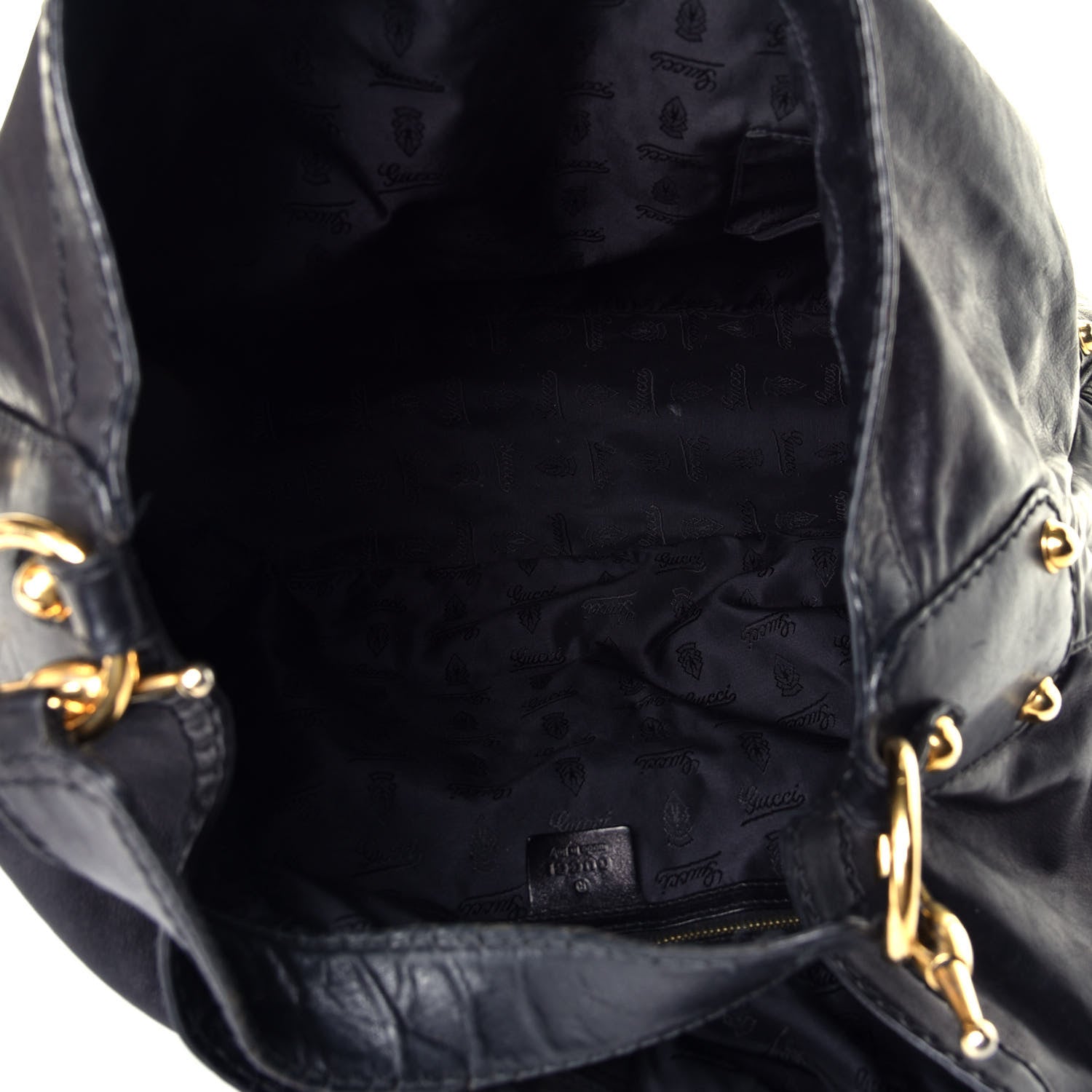 Gucci Calfskin Large Jockey Hobo Black 5 of 10