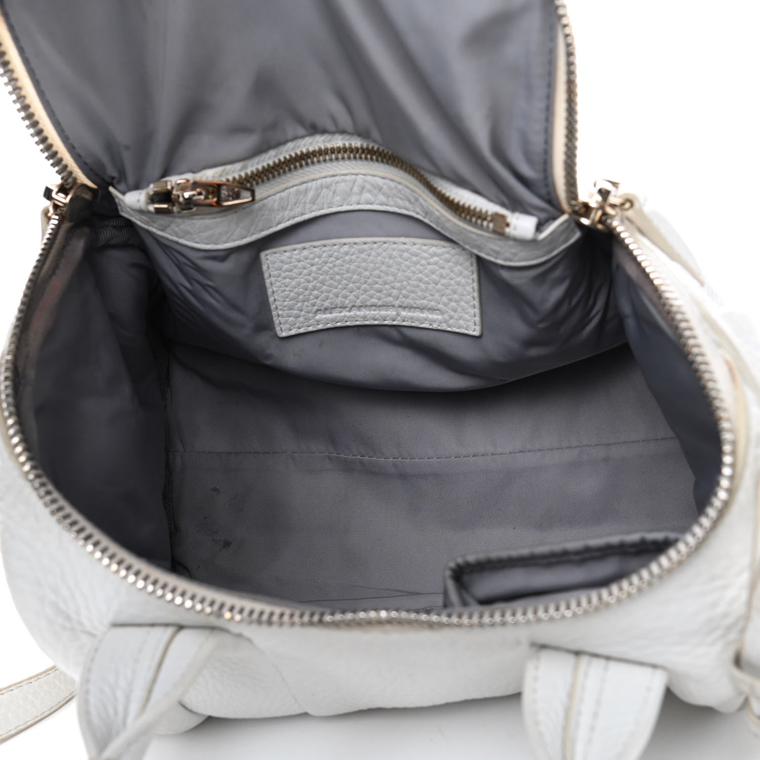 Alexander Wang Pebbled Lambskin Rockie White Gold Hardware 4 of 8