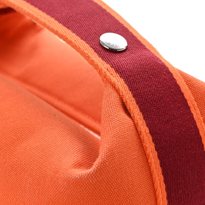 Hermes Canvas Small Bride-A-Brac Pouch Orange Burgundy 7 of 7