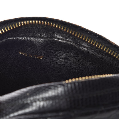 Chanel Lizard Quilted Small Tassel Camera Case Black 9 of 16
