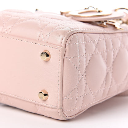 Christian Dior Lambskin Cannage Mini Lady Dior Rose Poudre 15 of 20