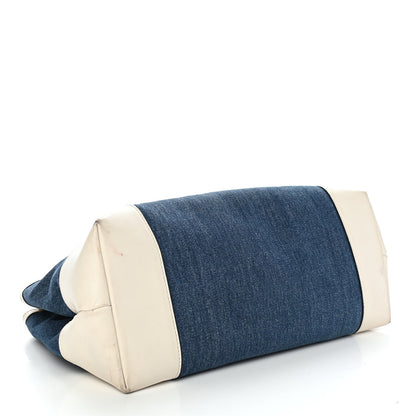 Gucci Denim Calfskin Tote Ivory 3 of 11