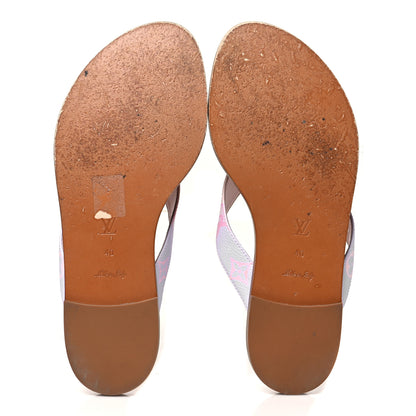 Louis Vuitton Monogram Sunny Flat Thong Sandals 40 Rose Clair Pink 8 of 10