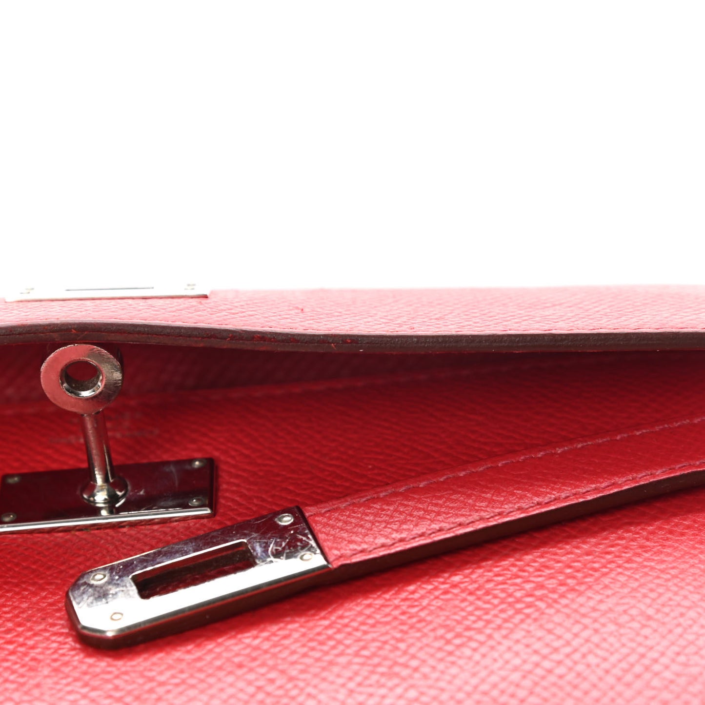 Epsom Kelly Longue Wallet Rouge Casaque