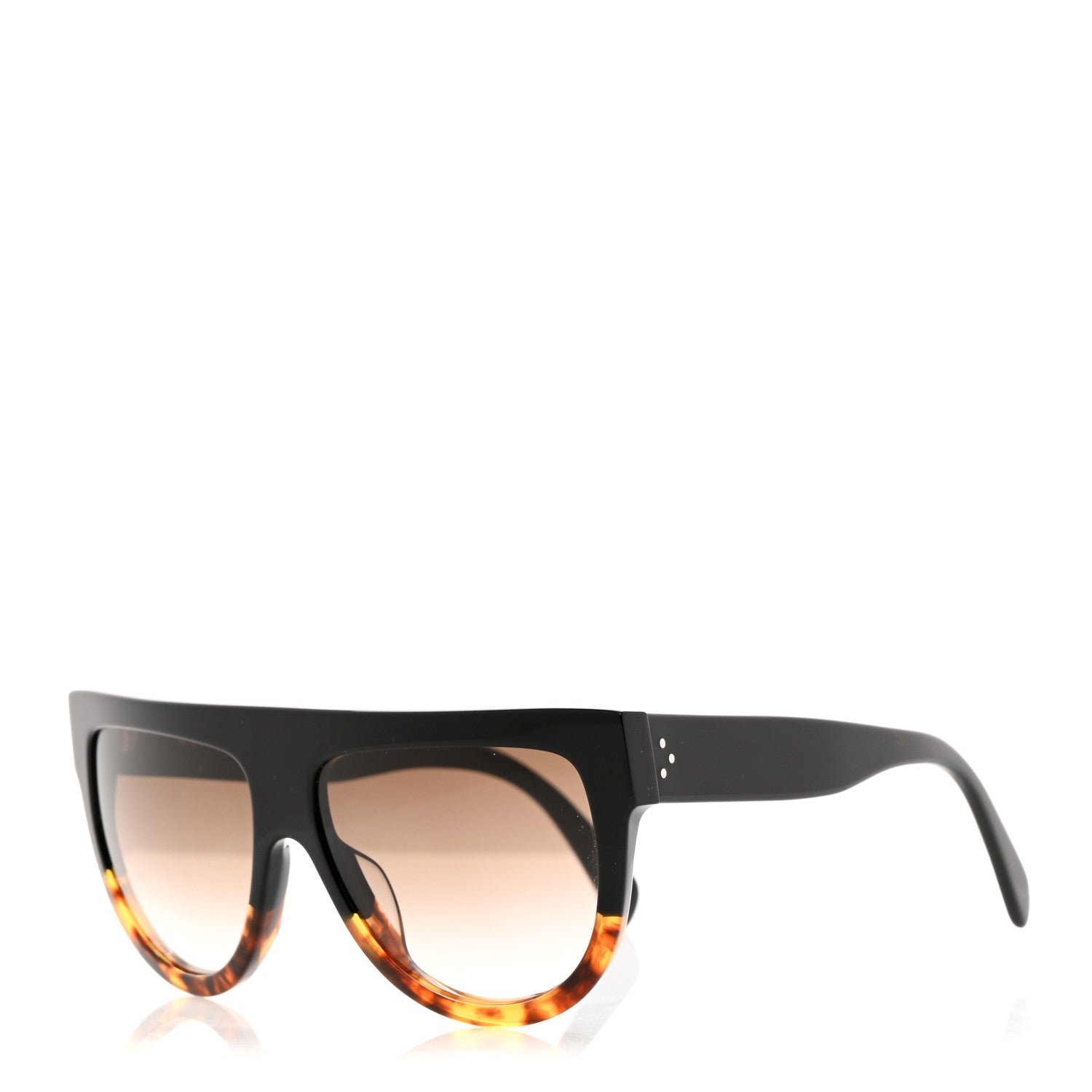 Celine Shadow Sunglasses CL 41026/S Black Havana 1 of 8
