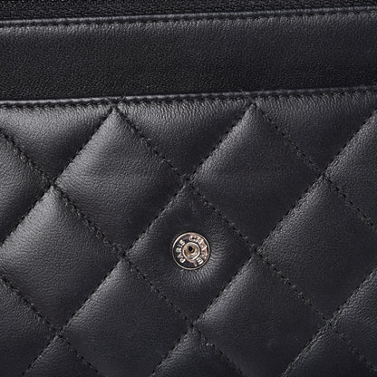 Chanel Lambskin Quilted Wallet On Chain WOC Black 9 of 10