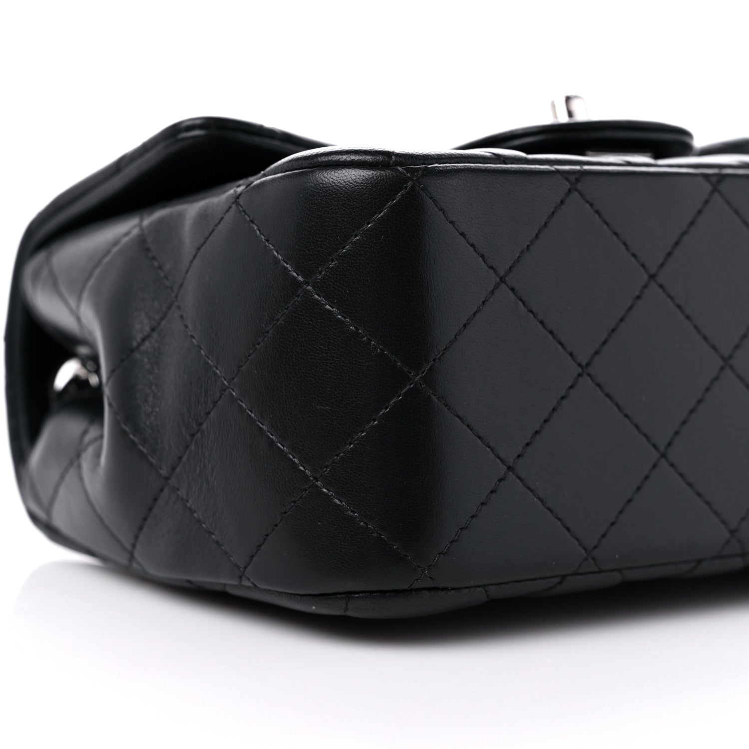 Chanel Lambskin Quilted Mini Square Flap Black 8 of 9