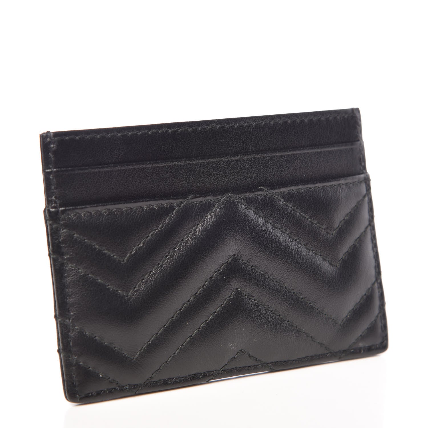 Gucci Calfskin Matelasse GG Marmont Card Holder Black 3 of 7