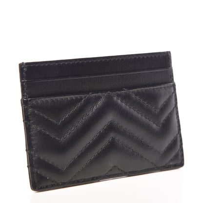 Gucci Calfskin Matelasse GG Marmont Card Holder Black 3 of 7
