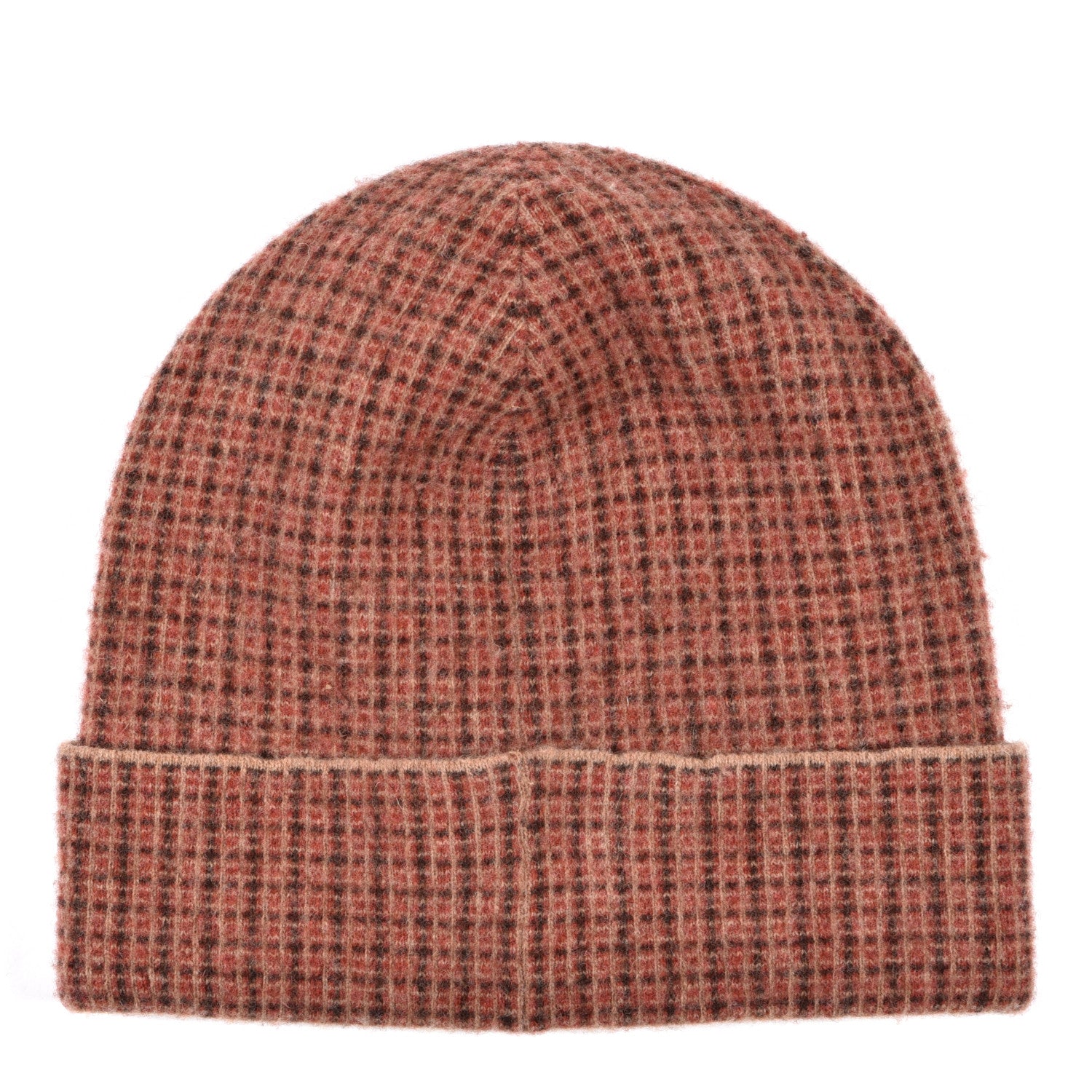 Gucci Wool Check Logo Beanie Hat L 59 Orange Beige 2 of 4