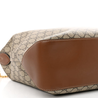Gucci GG Supreme Monogram Large Linea A Hobo Light Brown 9 of 10