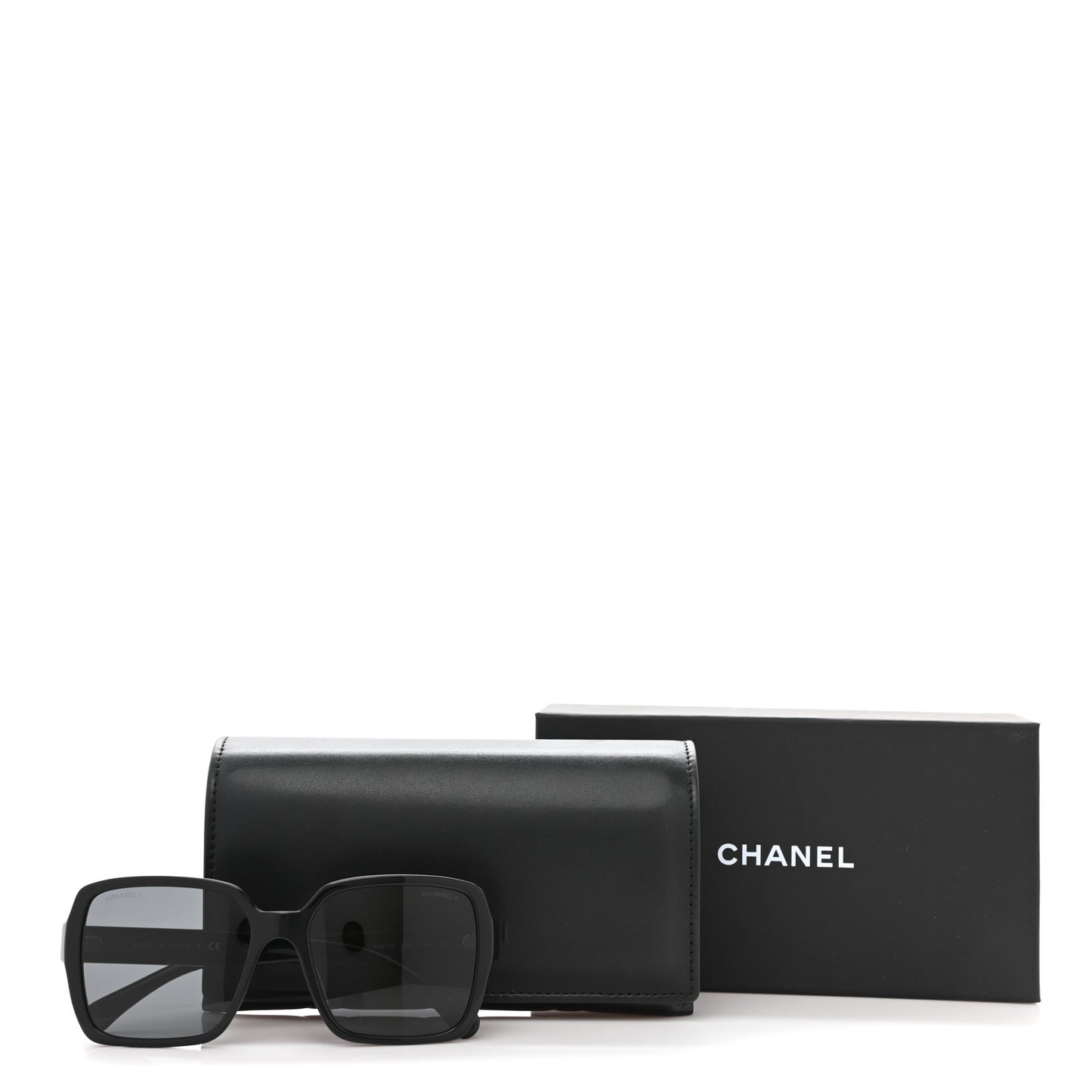 Acetate Polarized Square Sunglasses 5408 Black