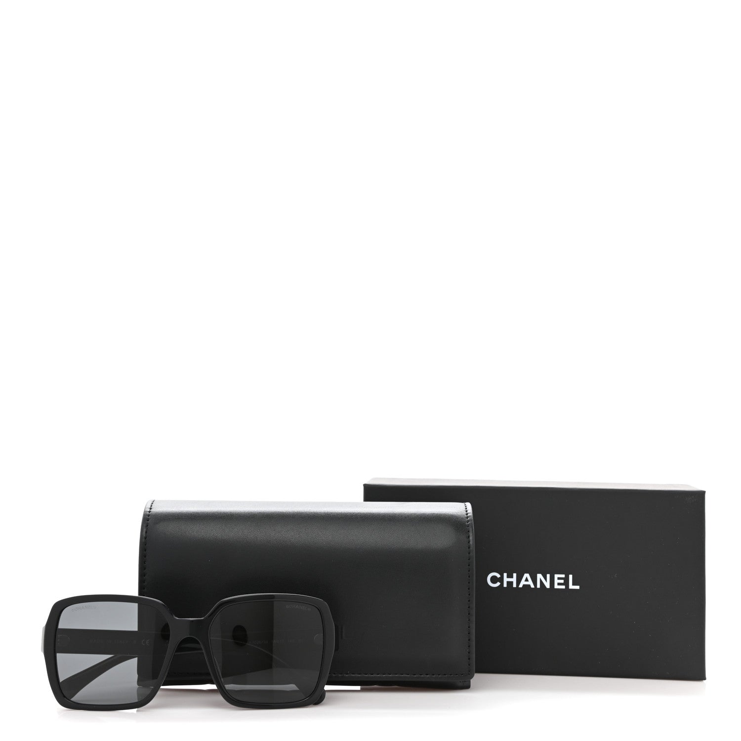 Chanel Acetate Polarized Square Sunglasses 5408 Black 8 of 8