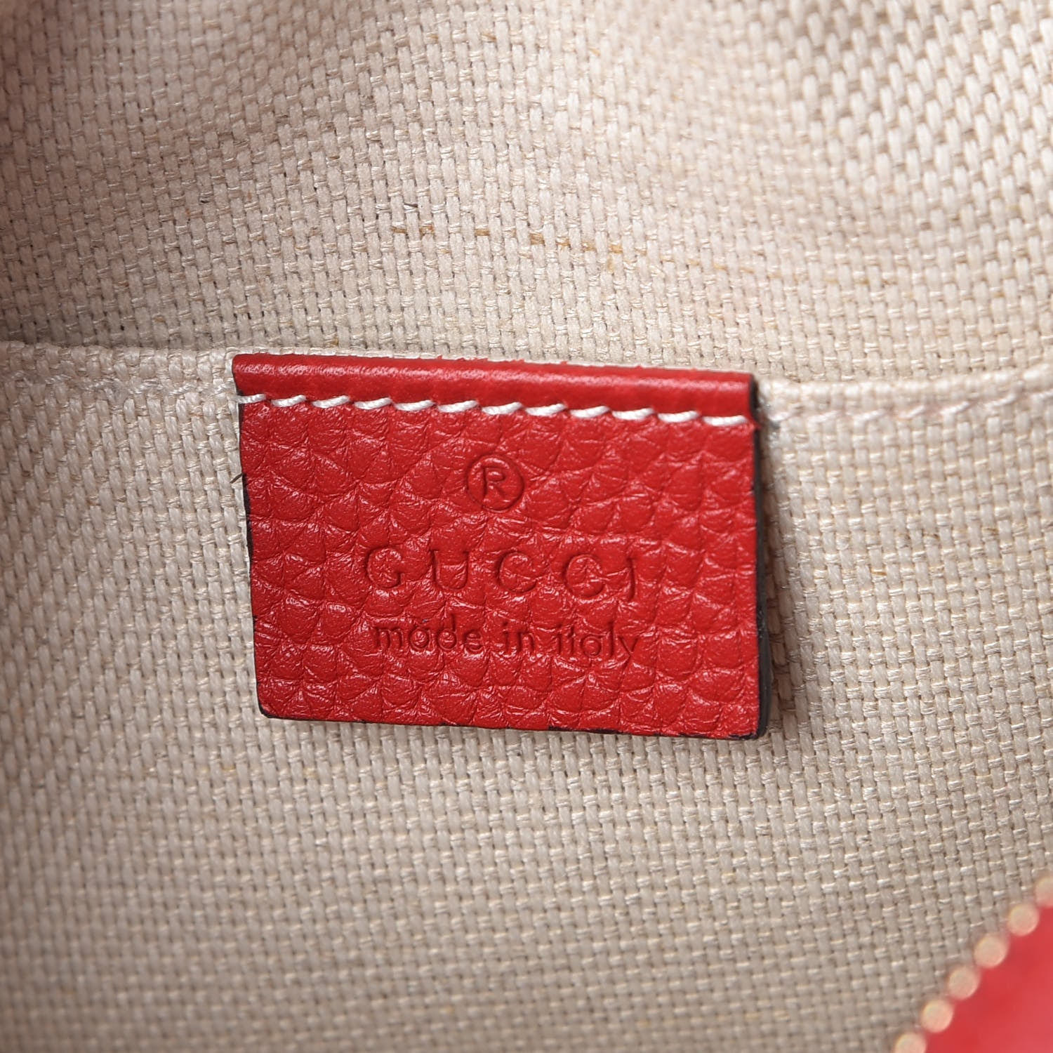 Gucci Pebbled Calfskin Small Soho Disco Bag Tabasco Red 8 of 9