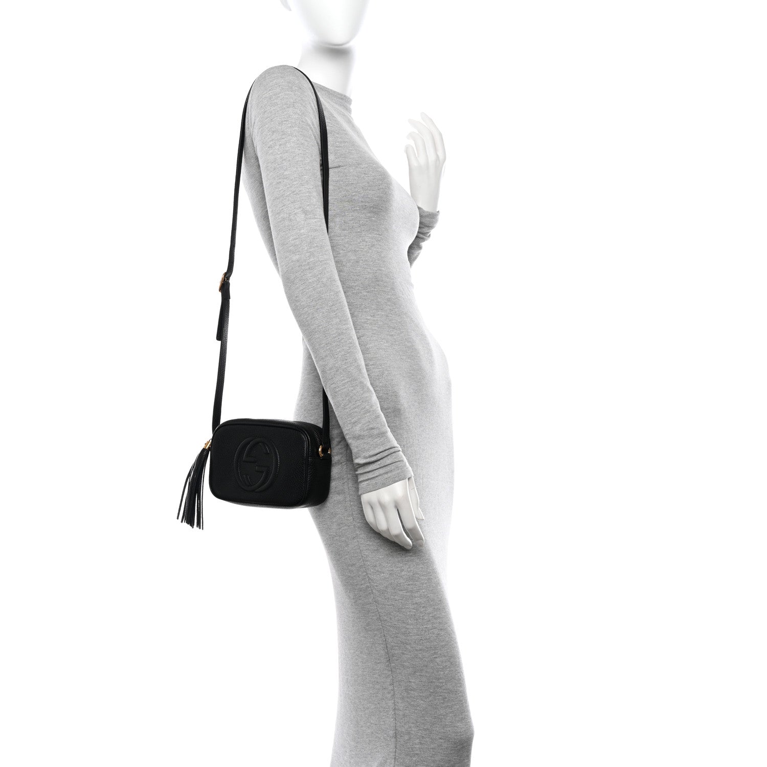 Gucci Pebbled Calfskin Mini Soho Disco Bag Black 2 of 10