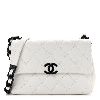Chanel Caviar Quilted My Everything Flap White Black 1 of 9