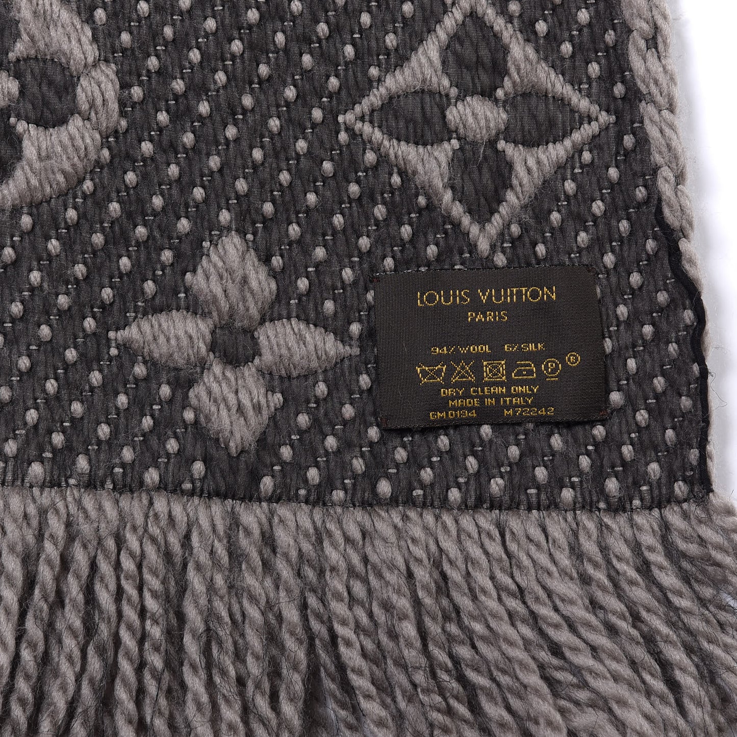 Wool Silk Logomania Scarf Verone