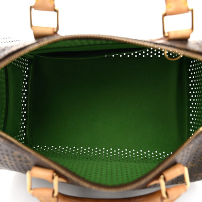 Louis Vuitton LOUIS VUITTON Monogram Perforated Speedy 30 Green 5 of 13