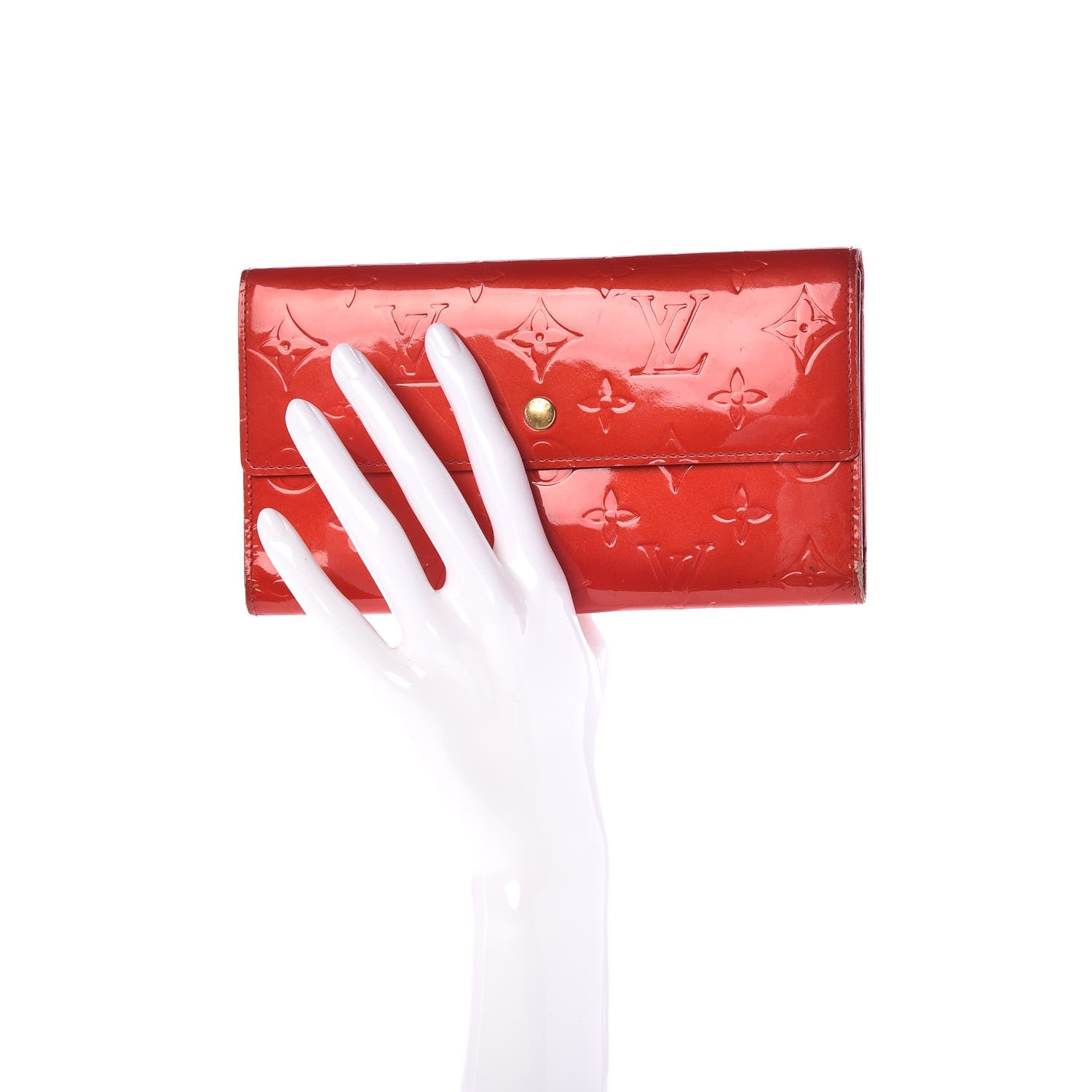 Louis Vuitton Vernis Porte Tresor International Wallet Rouge 2 of 7