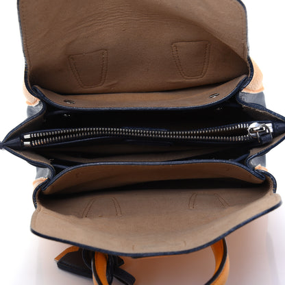 MCM Grained Calfskin Bi-Color Mini Milla Tote Yellow Black 6 of 17