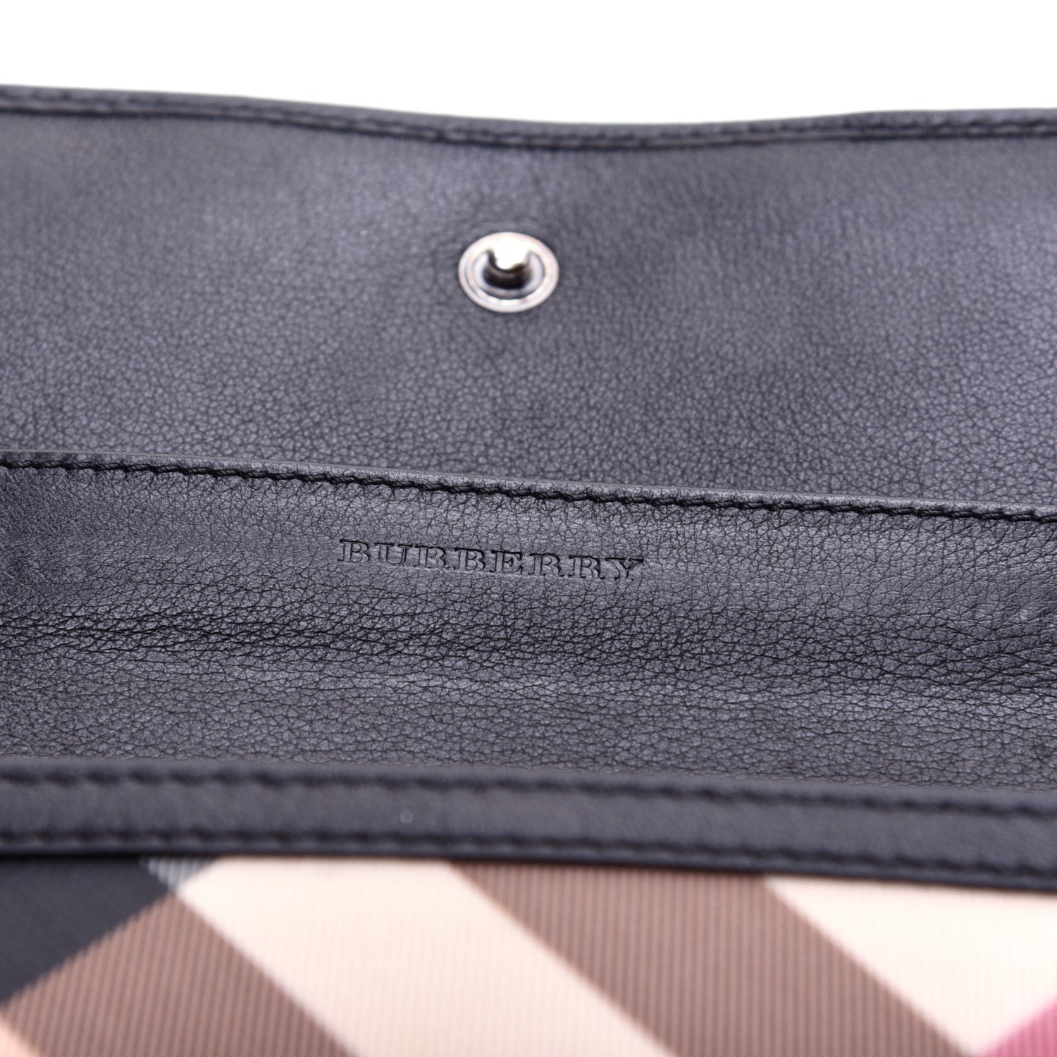 Burberry Nova Check Mega Stud Continental Wallet Black 8 of 14