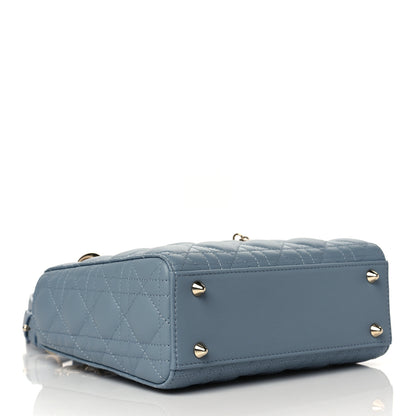 Christian Dior Lambskin Cannage Small My ABCDior Lady Dior Cloud Blue 4 of 11