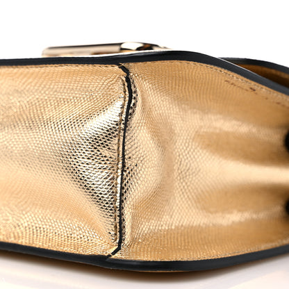 Valentino Garavani Metallic Snakeskin Small VSling Shoulder Bag Gold 8 of 11