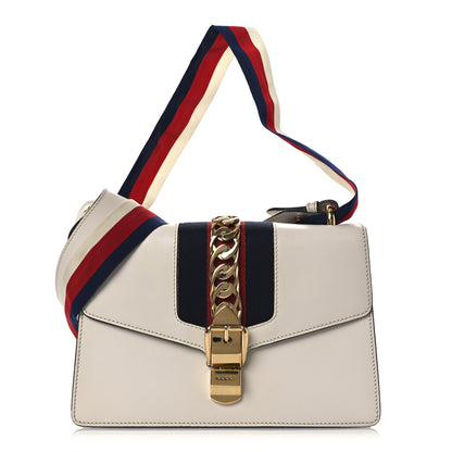 Gucci Calfskin Small Sylvie Shoulder Bag Off White 1 of 13