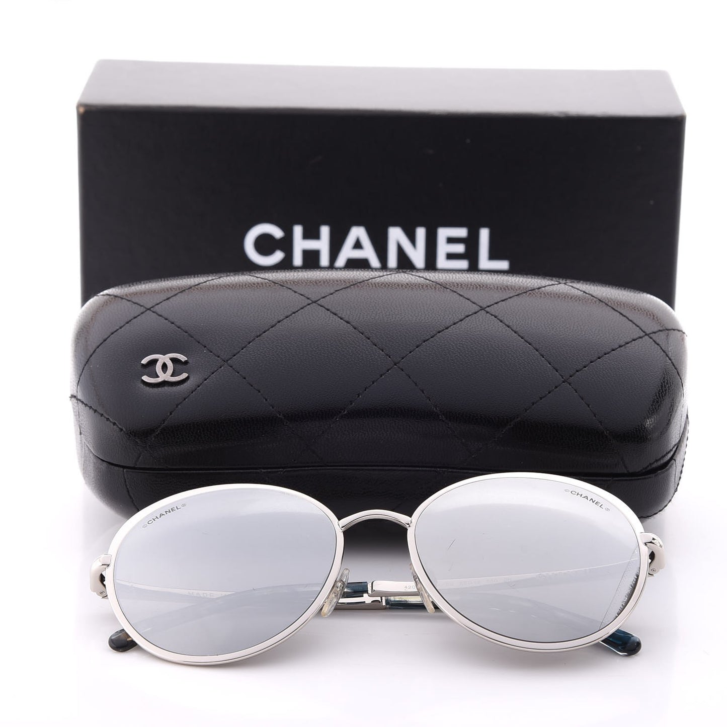 Round Spring Sunglasses 4206 Silver