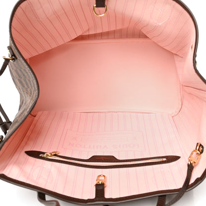 Louis Vuitton Damier Ebene Neo Neverfull MM Rose Ballerine 6 of 13