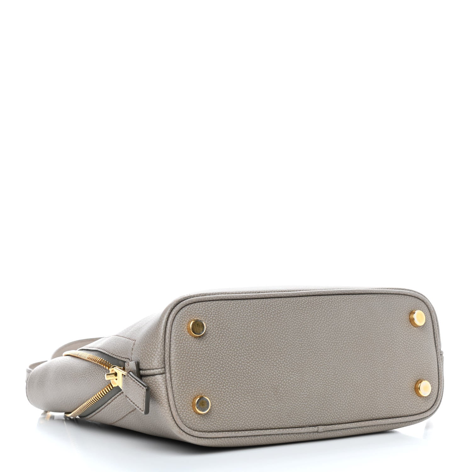 Tom Ford Pebbled Calfskin Jennifer Zip Tote Grey 3 of 10