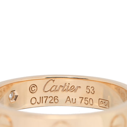 Cartier 18K Yellow Gold Diamond 4mm LOVE Wedding Band Ring 53/6.5 4 of 4