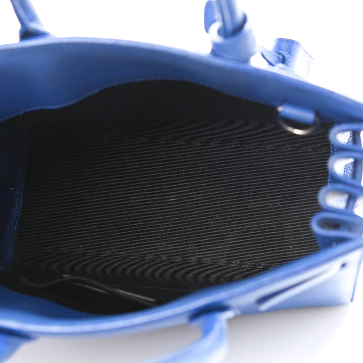 Grained Calfskin Nano Sac De Jour Royal Blue