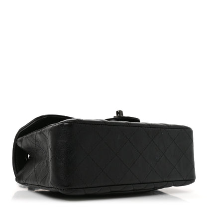 Chanel Crumpled Calfskin Quilted Mini Rectangular Flap So Black 4 of 11
